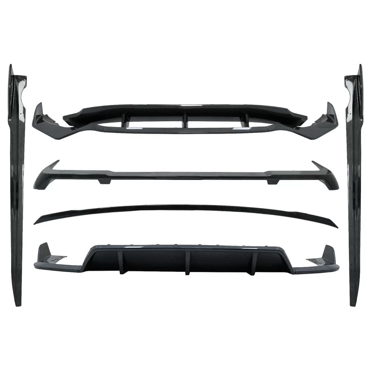 Aero Body Kit suitable for BMW X5 G05 (2018-2022) M-Tech Black Knight Design Carbon Fiber