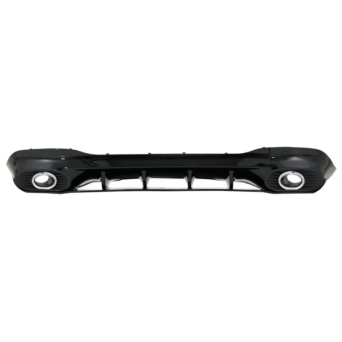 Rear Diffuser and Exhaust Tips Silver suitable for Mercedes CLA X118 Shooting Brake C118 Coupe Sport Line (2019-06.2025) CLA35 Design