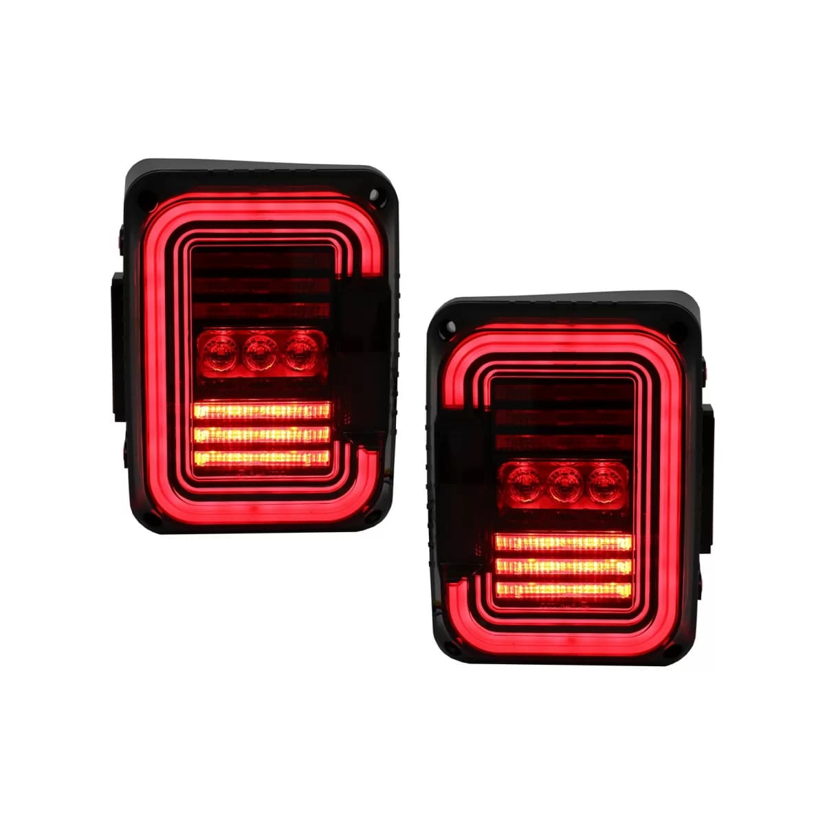 Full LED Taillights suitable for Jeep Wrangler JK (2007-2017) Smoke