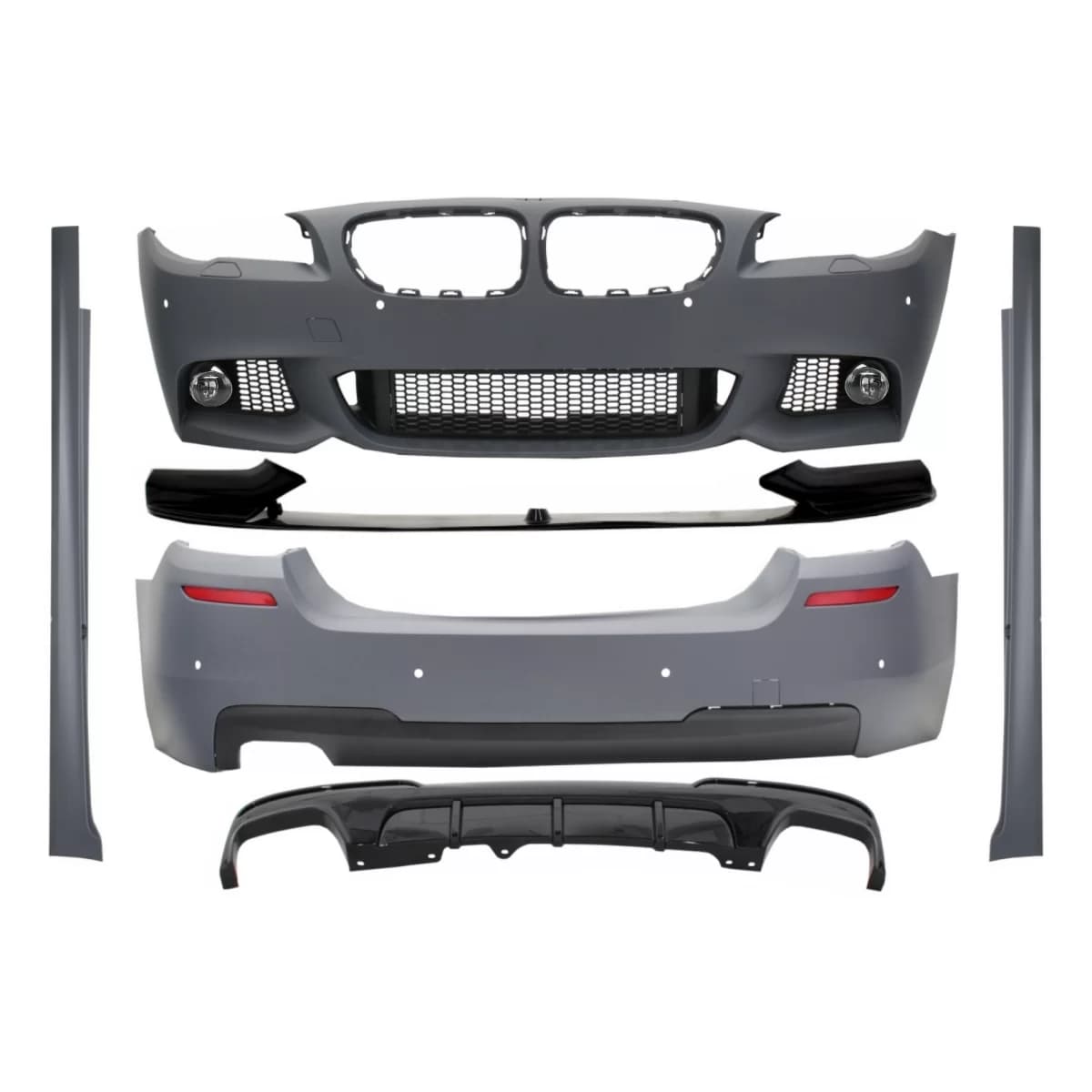 Body Kit with Front Spoiler Lip and Diffuser suitable for BMW 5 Series F10 (2011-2014) M-Performance Design
