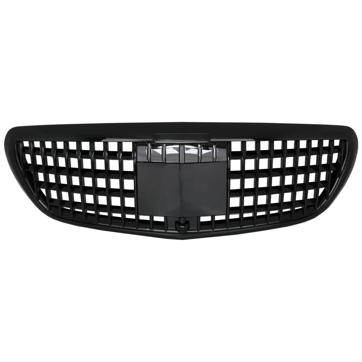 Front Grille suitable for Mercedes E-Class W213 S213 C238 A238 (2016-2019) Vertical Design Piano Black