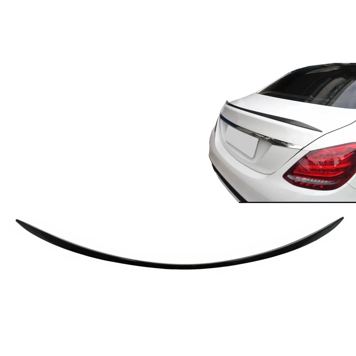 Trunk Spoiler suitable for Mercedes C-Class W205 Limousine (2014-2020) Piano Black