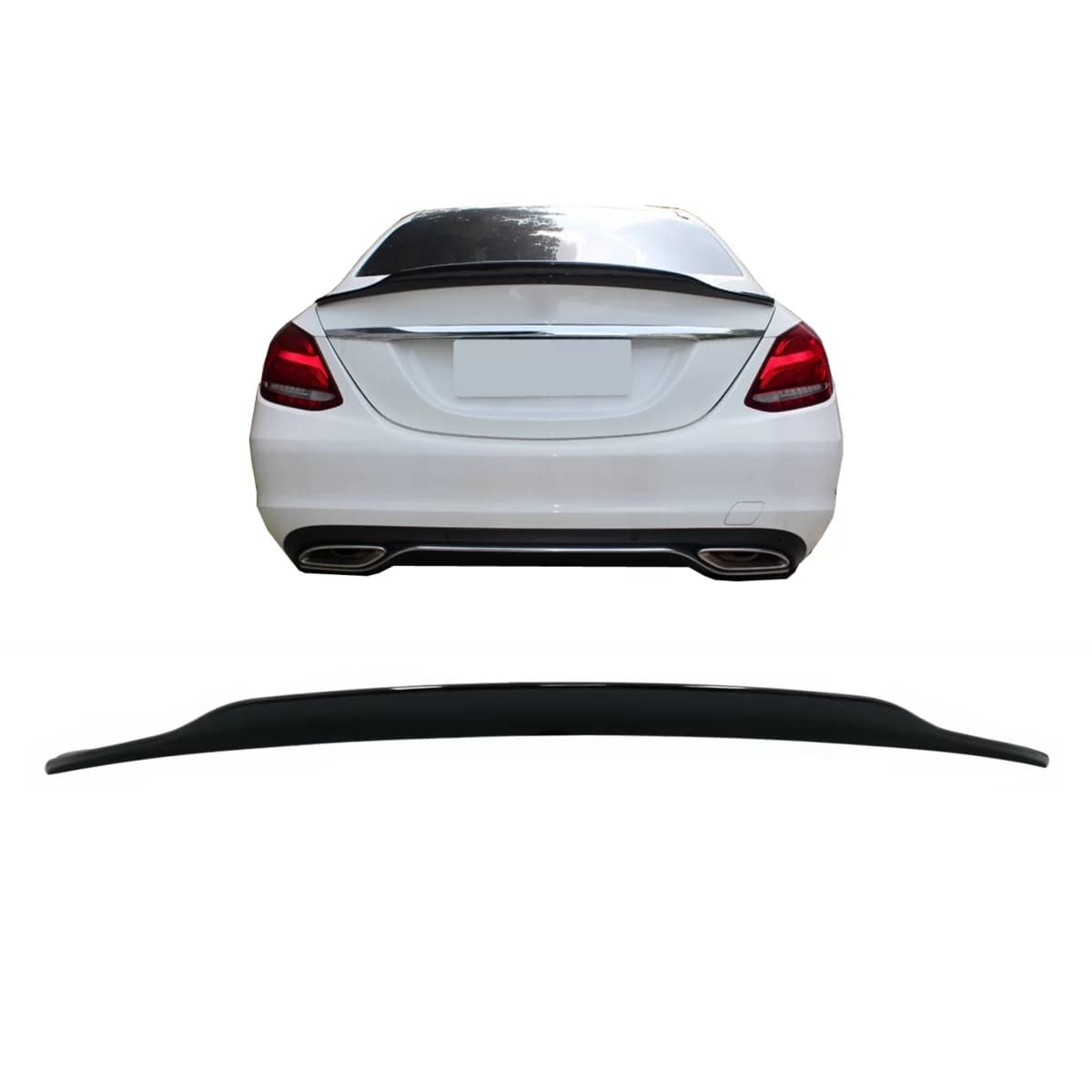 Trunk Spoiler Wing suitable for Mercedes C-Class W205 (2014-2020) Dynamic Sport Design Piano Black