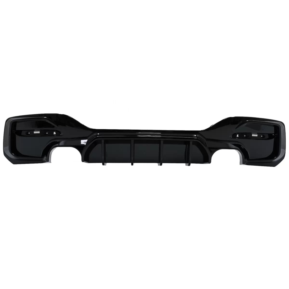 Rear Bumper Spoiler Valance Diffuser Double Outlet suitable for BMW 1 Series F20 F21 LCI (2015-2019) Piano Black