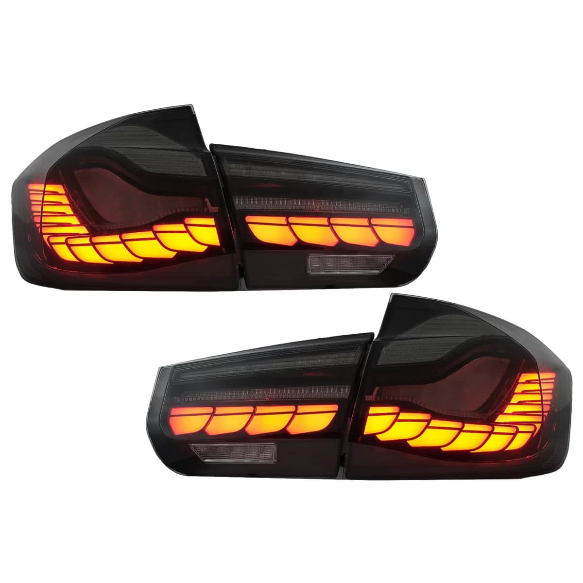 OLED Taillights Conversion to M4 Design suitable for BMW 3 Series F30 Pre LCI & LCI (2011-2019) F35 F80 Red Smoke with Dynamic Sequential Turning Light