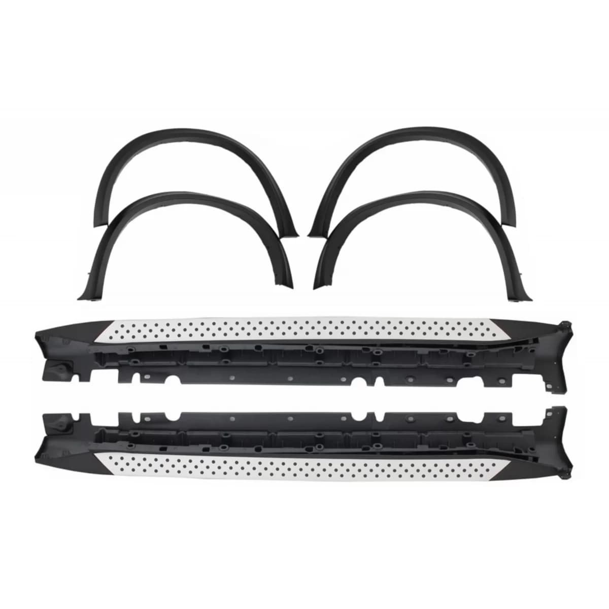 Wheel Arches Fender Flares with Running Boards Side Steps suitable for BMW X5 E70 (2007-2013) M-Design