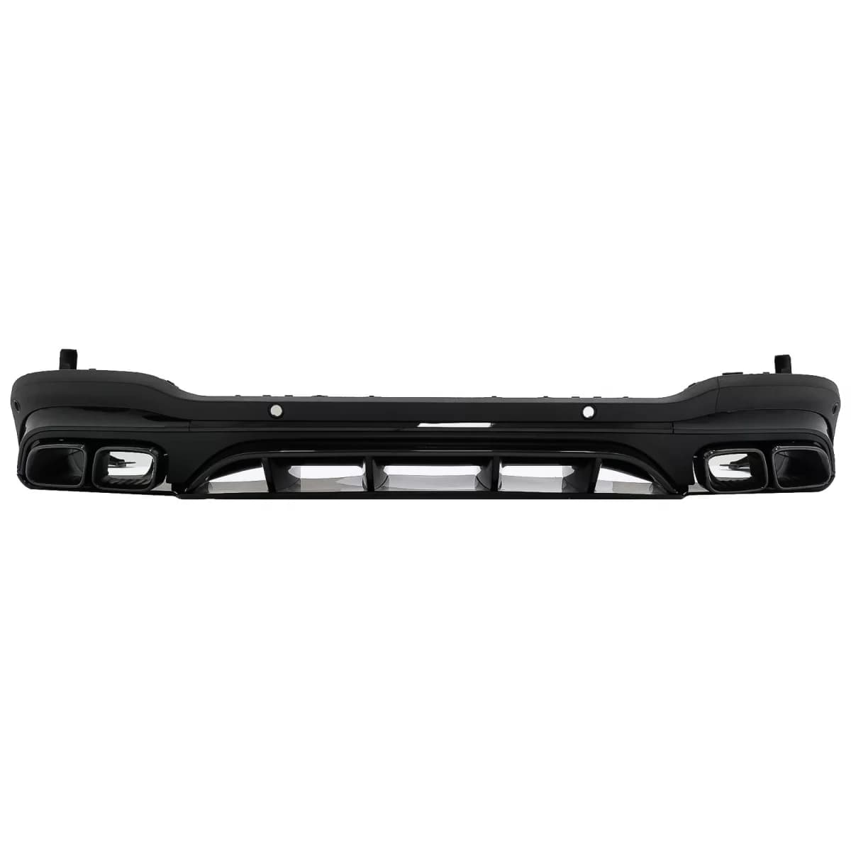 Rear Diffuser with Black Exhaust Muffler Tips suitable for Mercedes GLC SUV X253 Facelift (2020-up) GLC63 Design Night Package