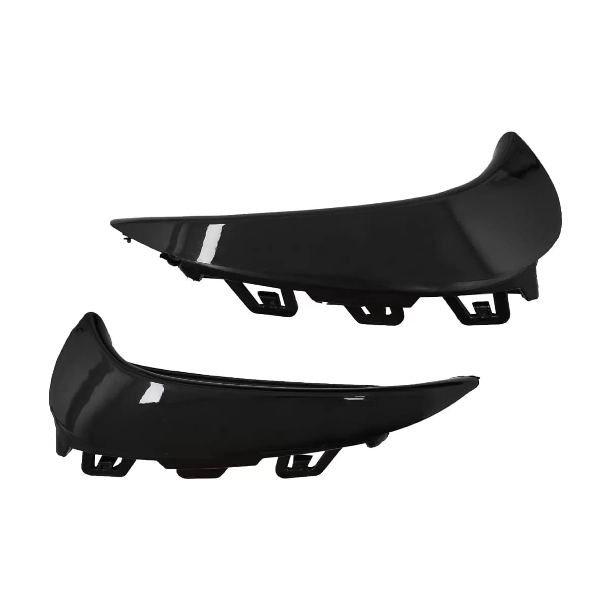 Rear Bumper Aero Flaps Flics Side Fins suitable for Mercedes GLA SUV H247 (2020-up) Sport Line Piano Black