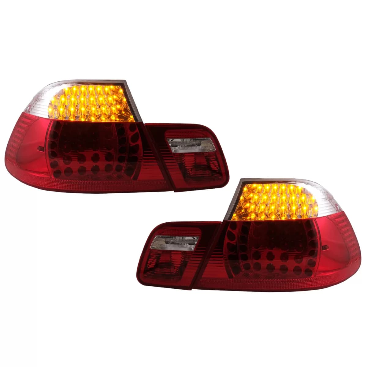 LED Taillights suitable for BMW 3 Series E46 Coupe Non-Facelift (1999-2003) Red Clear