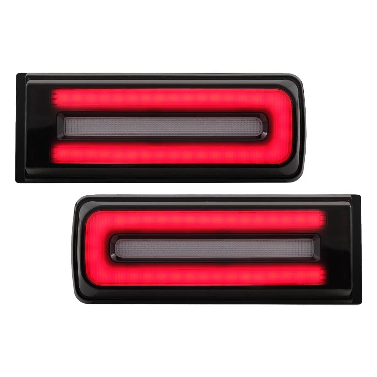 LED Taillights Light Bar suitable for Mercedes G-Class W463 (2008-2017) Facelift 2018 Design Dynamic Sequential Turning Lights Black