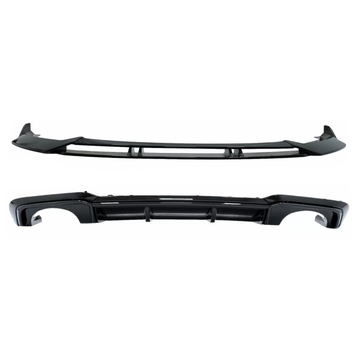 Rear Bumper Valance Diffuser with Spoiler Lip suitable for Audi A3 8V Facelift (2017-2019) Sedan Cabrio RS3 Design only S-line Bumper Piano Black