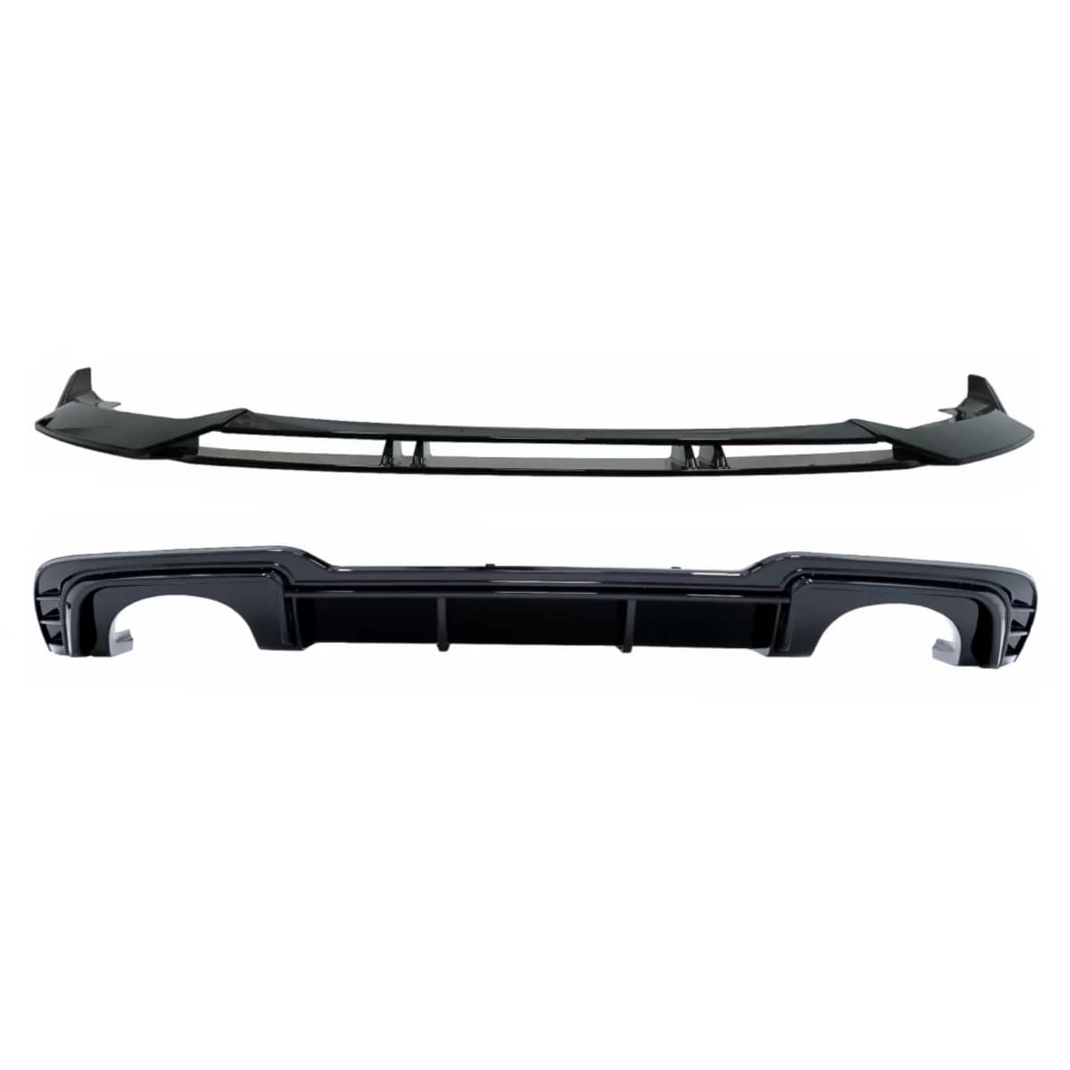 Rear Bumper Valance Diffuser suitable for Audi A3 8V Facelift (2017-2019) with Front Bumper Add-On Spoiler Lip Hatchback Sportback RS3 Design only S-line Bumper Piano Black