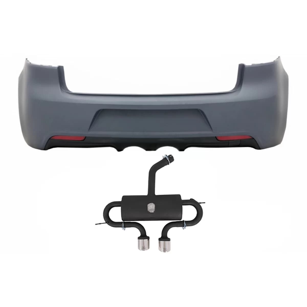 Rear Bumper with Complete Exhaust System Catback suitable for VW Golf VI (2008-2013) R20 Design