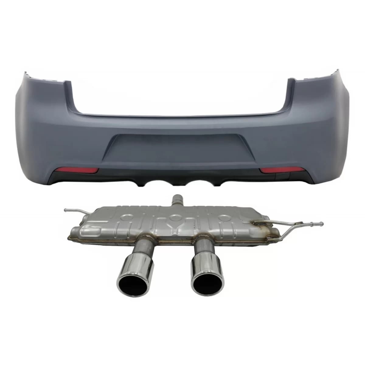 Rear Bumper with Complete Exhaust System suitable for VW Golf VI 6 (2008-2013) R20 Design