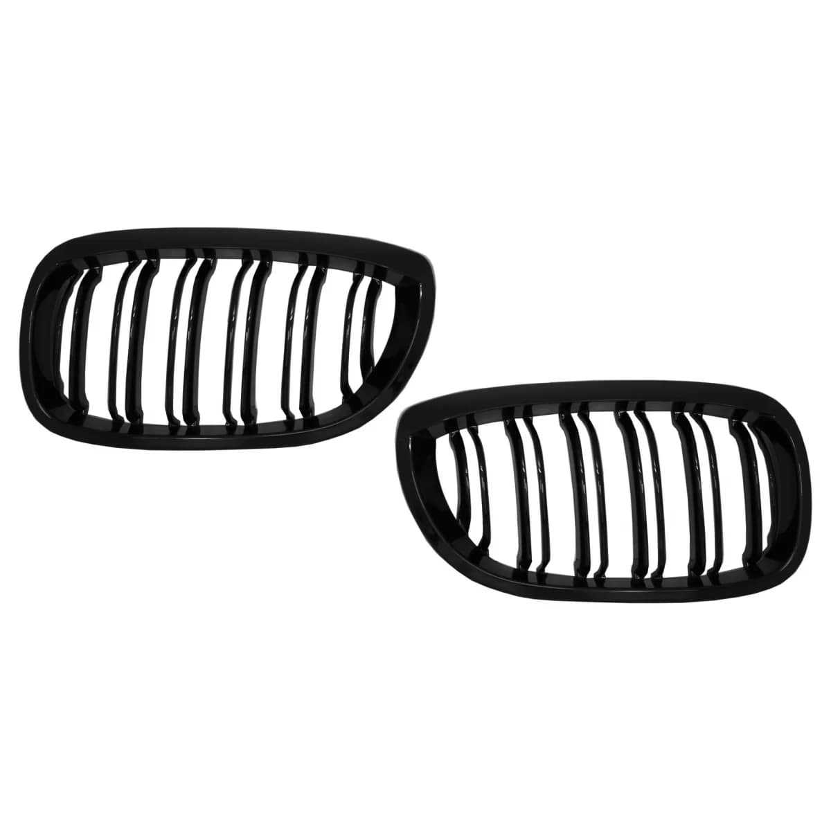 Central Kidney Grilles suitable for BMW 3 Series E46 Coupe Cabrio 2 Doors Facelift (2003-2005) Double Stripe M Design Piano Black