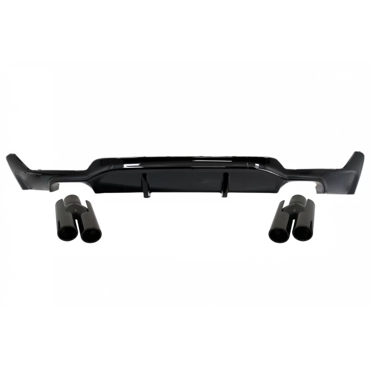 Rear Diffuser suitable for BMW 4 Series F32 Coupe F33 Cabrio F36 Gran Coupe (2013-) Exhaust Muffler Tips Piano Black M Design