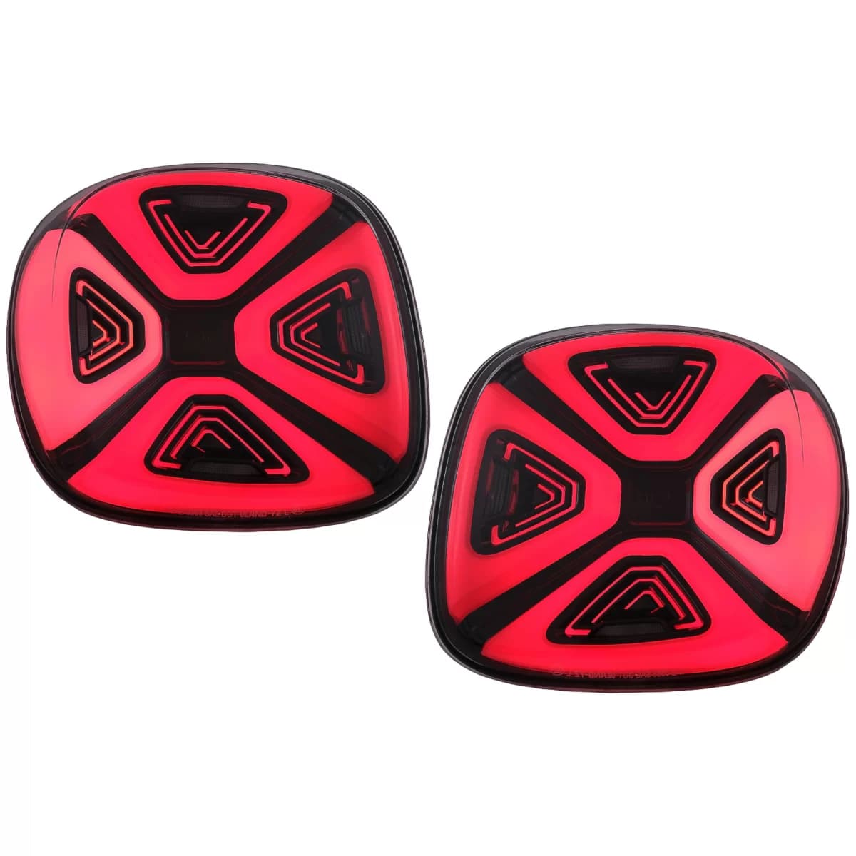 Full LED Taillights suitable for Smart ForTwo C453 A453 ForFour W453 (2014-2019) Dynamic Start-up Display Red Clear