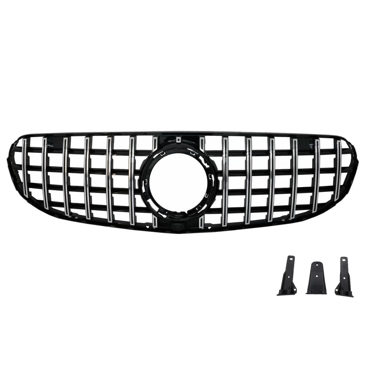 Front Central Grille suitable for Mercedes GLC X253 C253 Facelift (2020-2021) Standard&OFF-ROAD GTR Panamericana Design Chrome