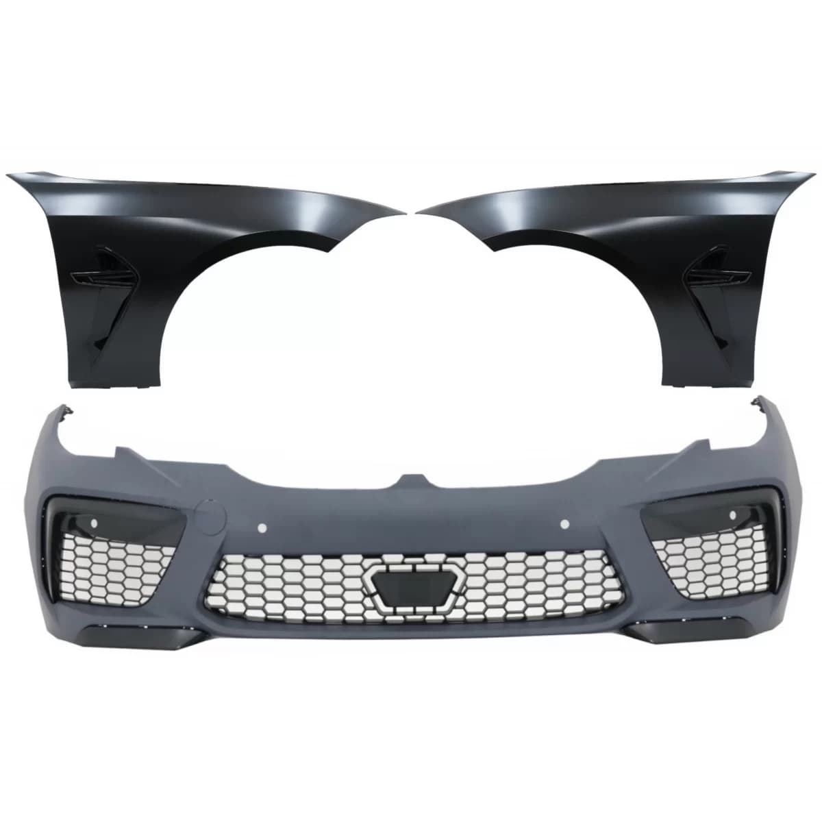 Front Bumper with Front Fenders suitable for BMW 3 Series G20 Sedan G21 Touring (2018-2022) M8 Design