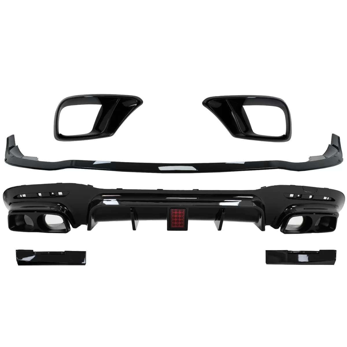 Body Kit Front Bumper Lip and Air Diffuser suitable for Mercedes S-Class W222 Facelift S65 S63 (07.2017-08.2020) Sedan