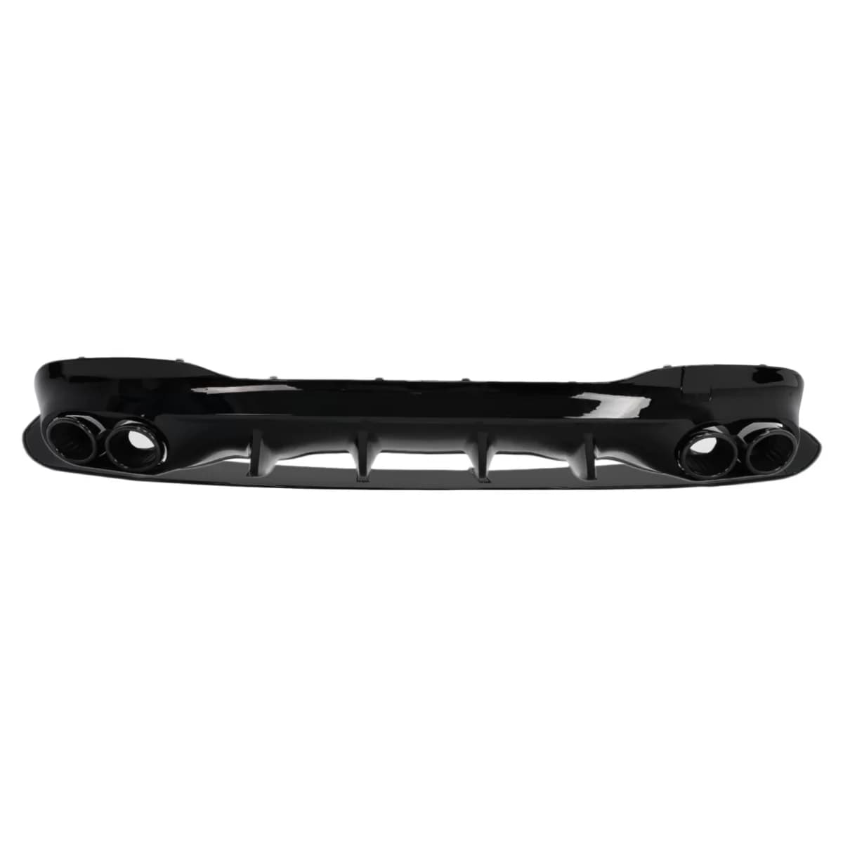 Rear Diffuser and Exhaust Tips suitable for Mercedes CLA X118 Shooting Brake C118 Coupe Sport Line (2019-06.2025) CLA45S Design Aerodynamic Night Package