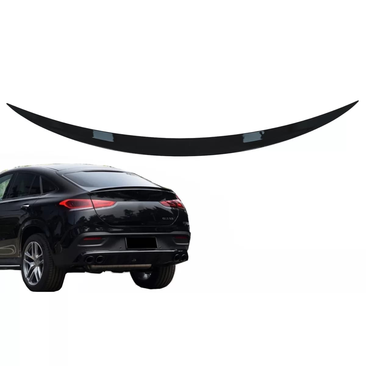 Trunk Boot Lid Spoiler suitable for Mercedes GLE Coupe C167 (2020-Up) Piano Black