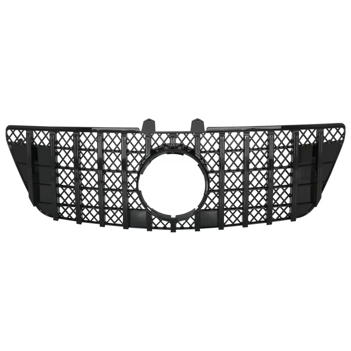 Central Front Grille suitable for Mercedes ML W164 Facelift (07.2008-2011) GT-R Panamericana Design Black