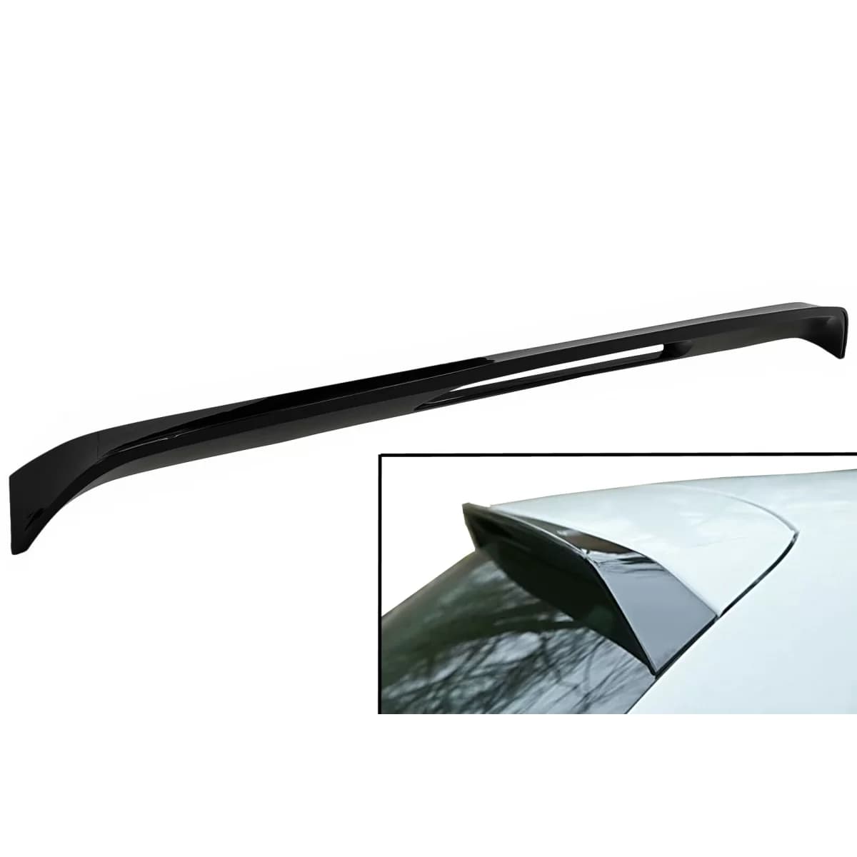 Roof Spoiler Wing suitable for VW Polo 6R 6C (2009-2017) Piano Black Add-On