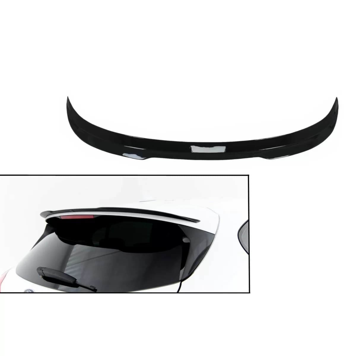 Roof Spoiler Cap Wing suitable for Ford Focus MK4 Hatchback (2018-up) Piano Black Add-On
