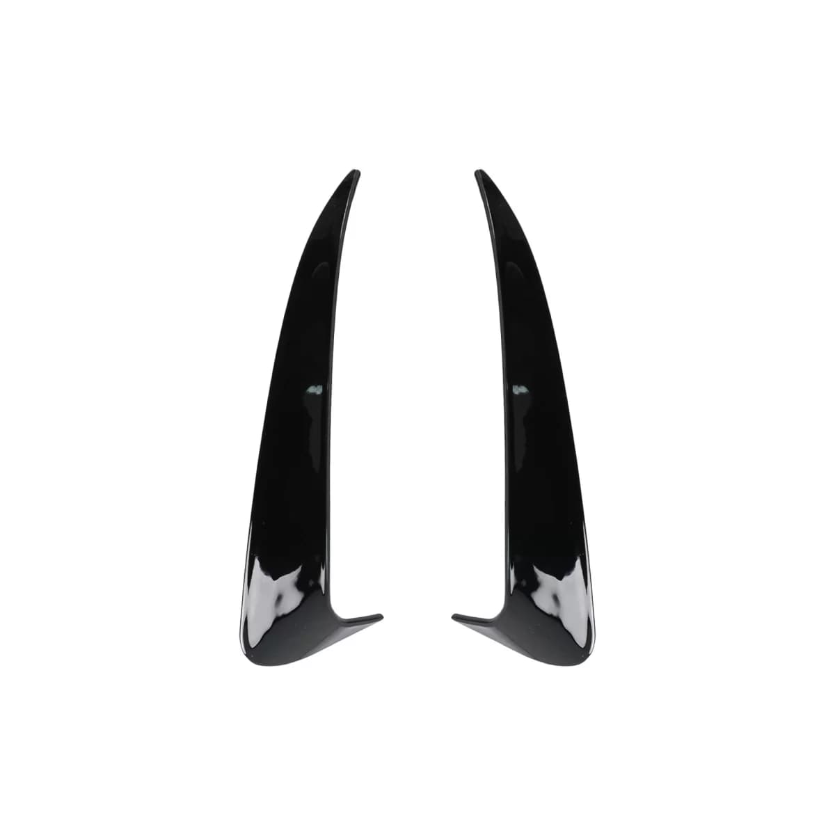 Rear Bumper Flaps Side Fins Flics suitable for Mercedes C Class W205 (2014-2020) Piano Black