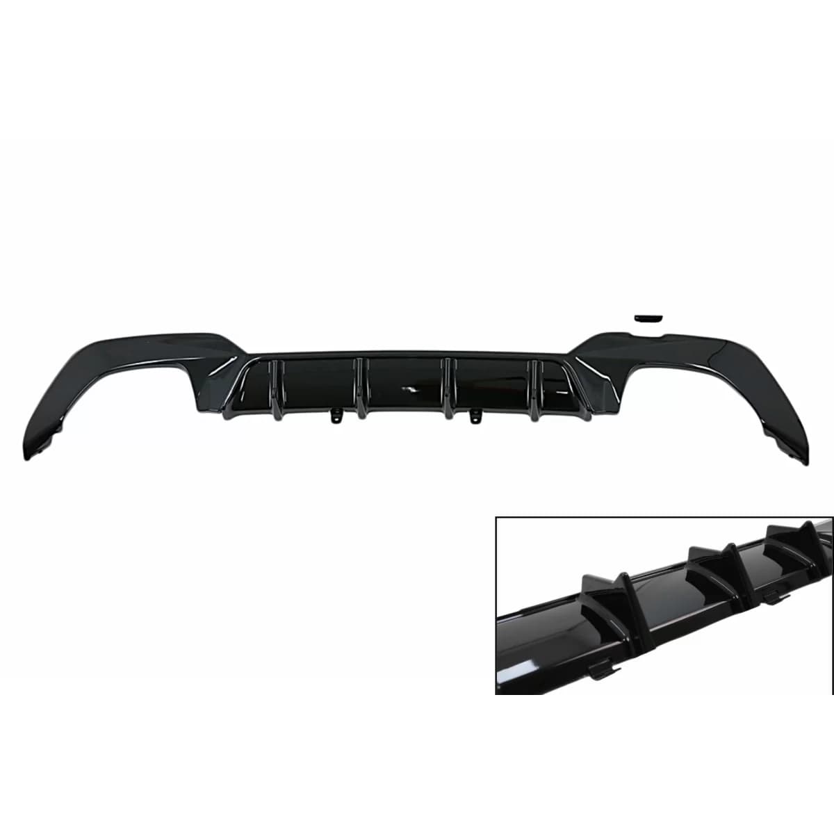 Rear Bumper Valance Diffuser suitable for BMW 3 Series G20 G28 Sedan G21 Touring (2019-up) M340i M Look Black