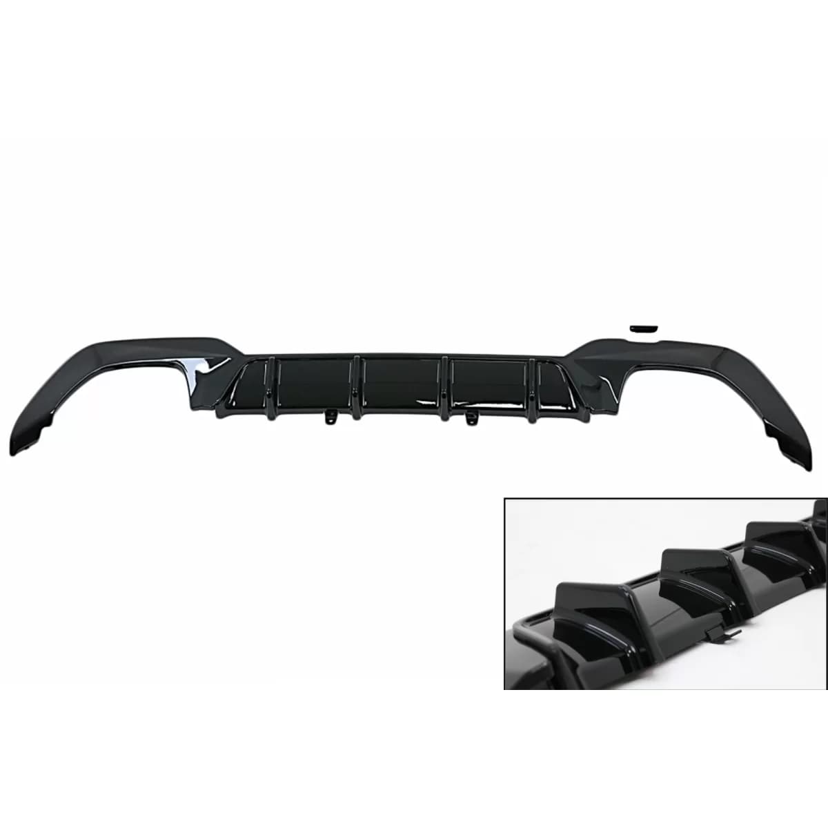 Rear Bumper Valance Diffuser suitable for BMW 3 Series G20 G28 Sedan G21 Touring (2018-up) M340i Design Black