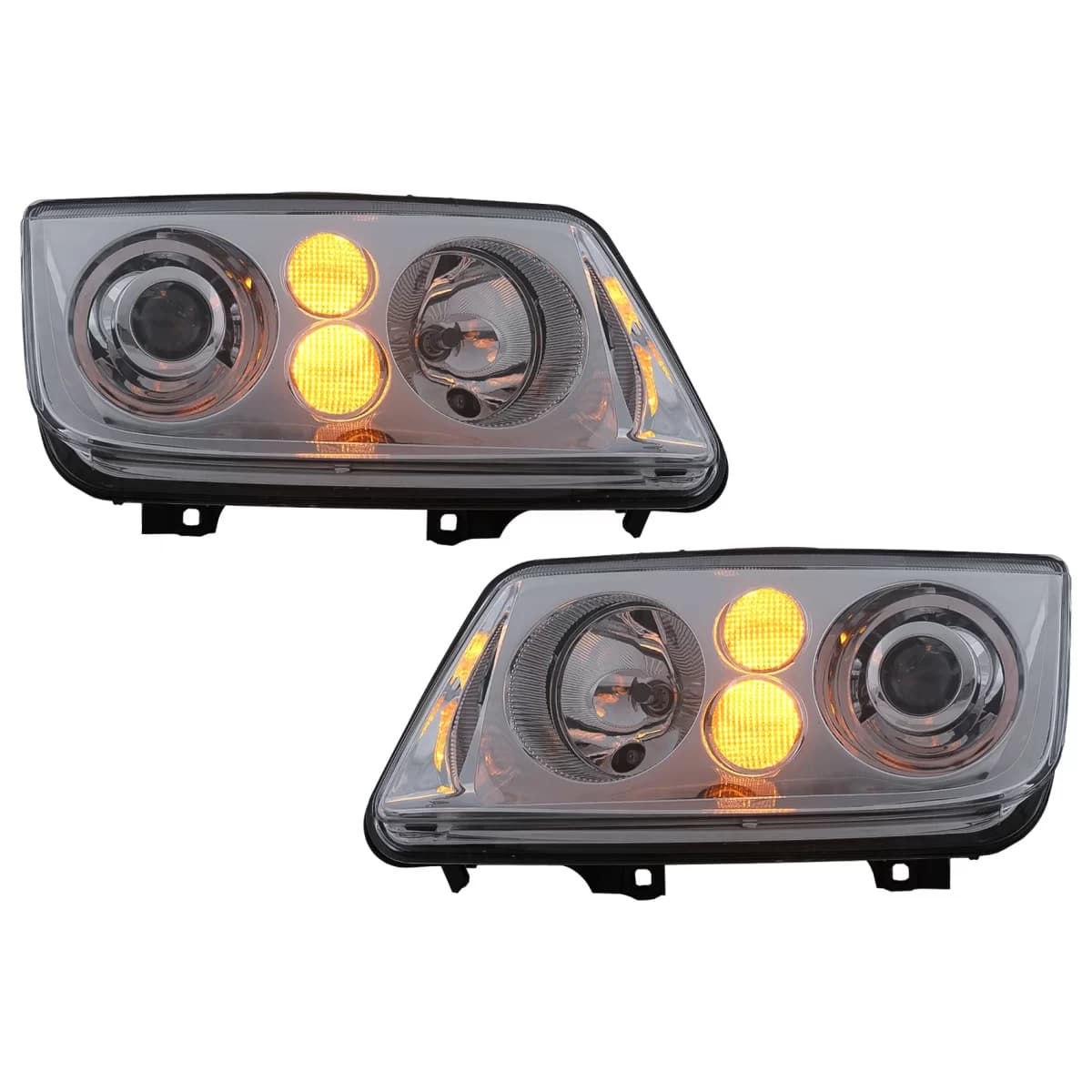 Headlights suitable for VW Bora (09.1998-07.2005) Chrome