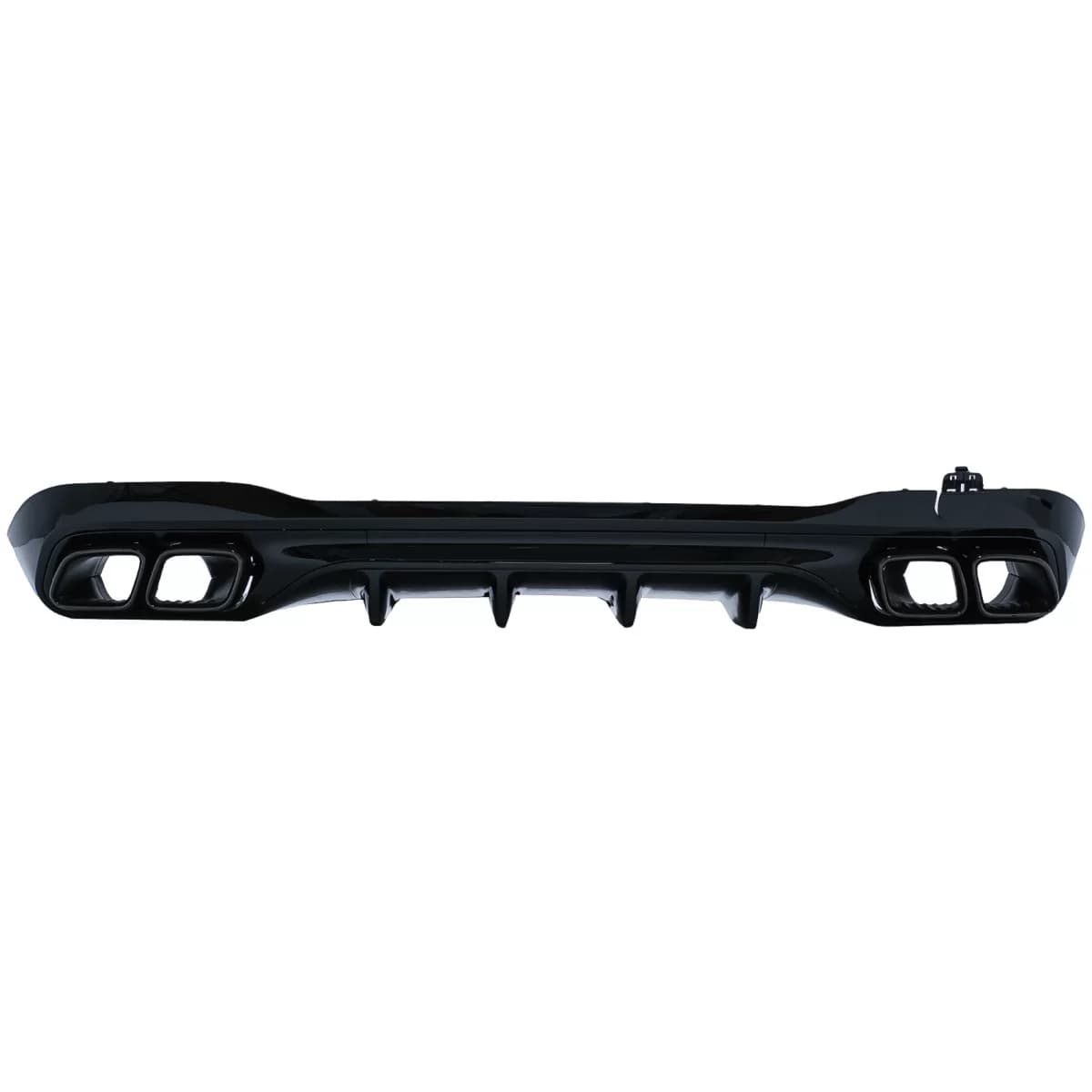 Rear Bumper Diffuser with Black Exhaust Muffler Tips suitable for Mercedes C Class W206 S206 Sport Line (2021-Up) C63 Design