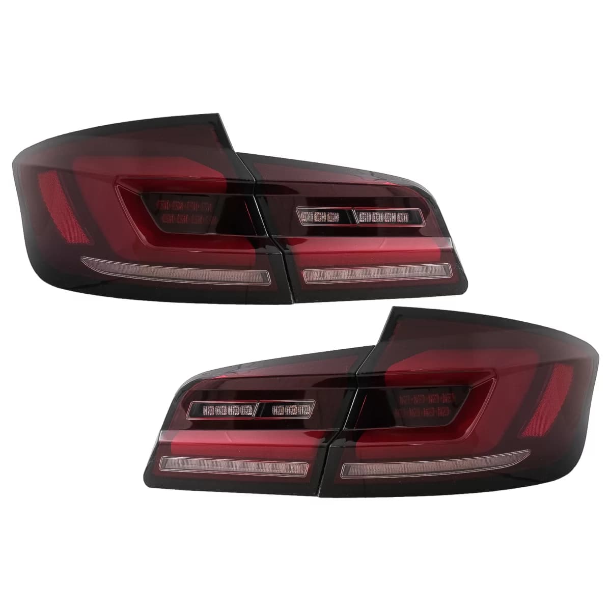 Full LED Bar Taillights suitable for BMW 5 Series F10 (2011-2017) Red Smoke Dynamic Sequential Turning Signal
