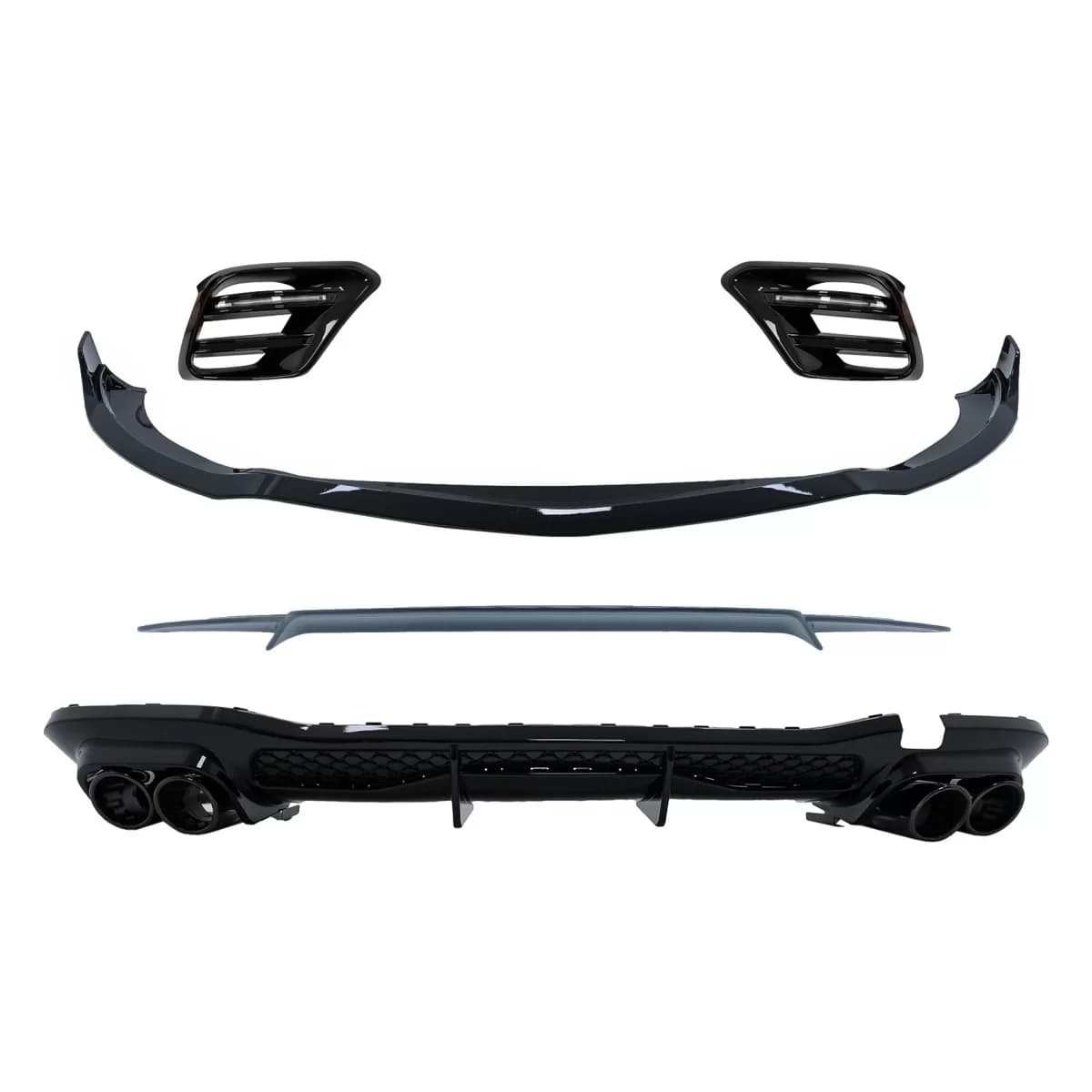 Aero Body Kit suitable for Mercedes S-Class W223 Limousine Sport Line (2020-up) Piano Black