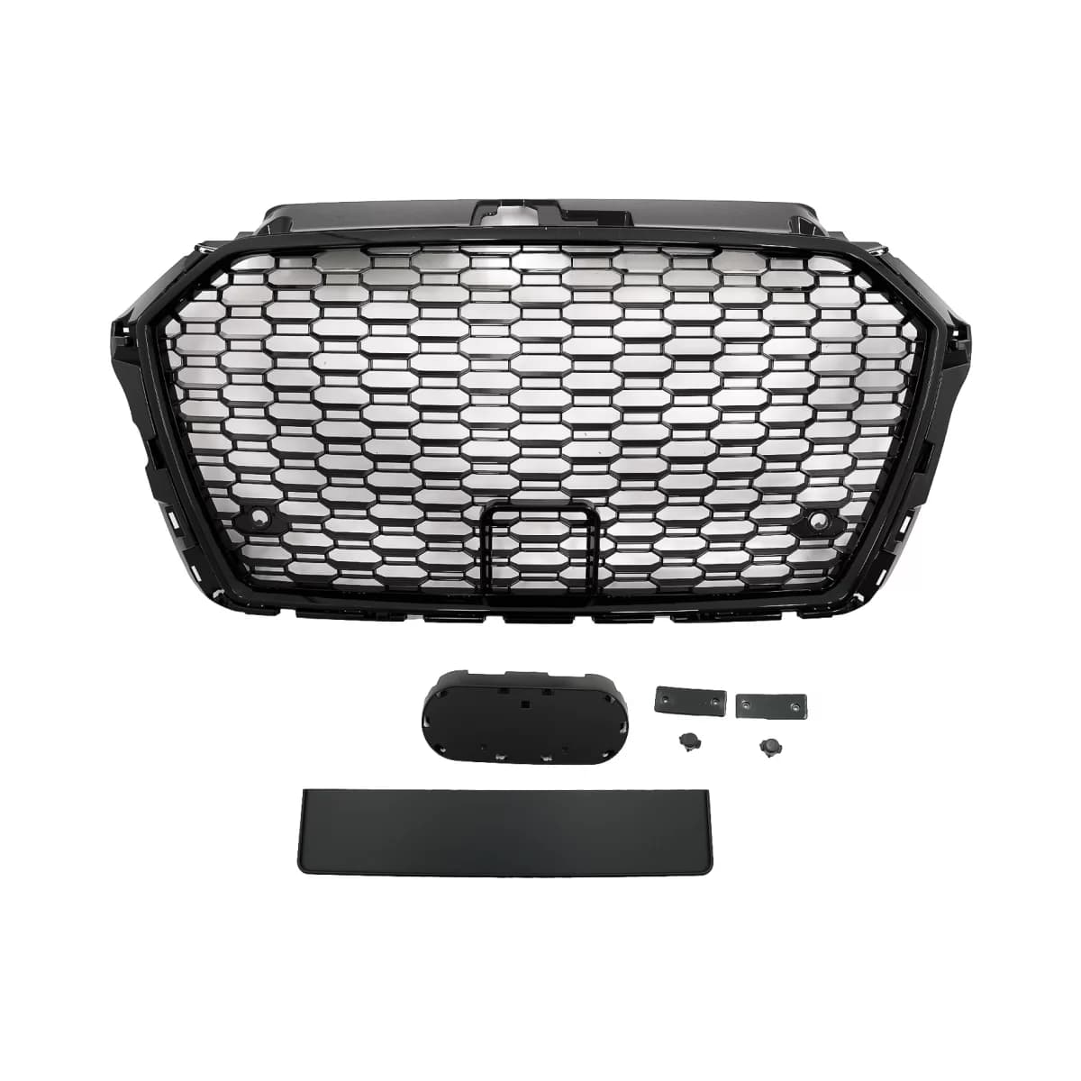 Badgeless Front Grille suitable for Audi A3 8V Facelift (2017-2018) Piano Black RS3 Design