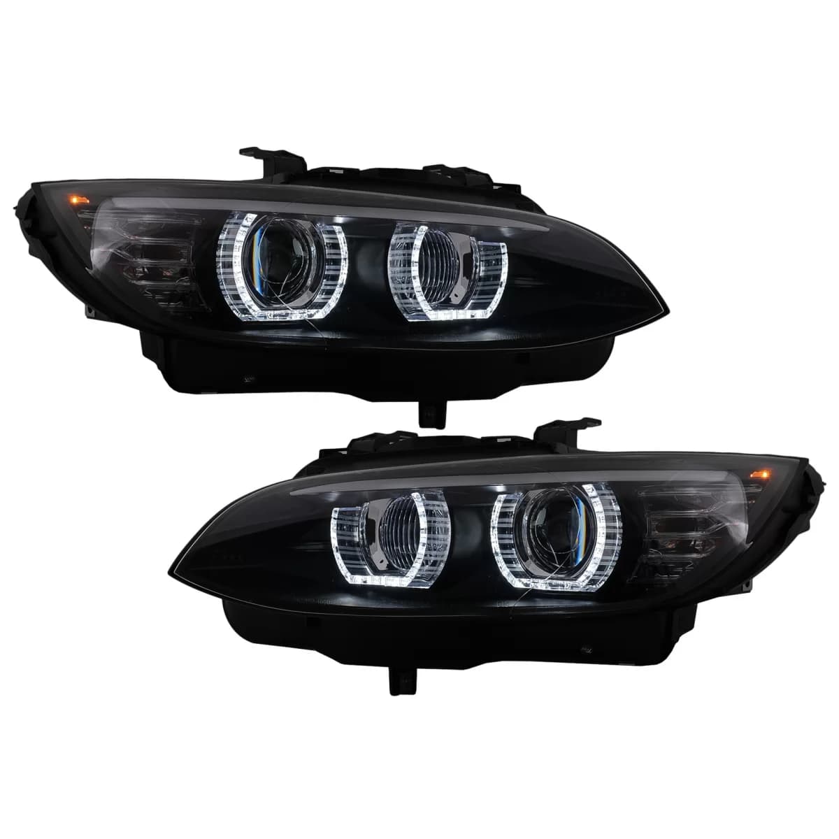 Xenon Headlights 3D LED Angel Eyes suitable for BMW 3 Series E92 E93 (2006-2010) U-Type Black