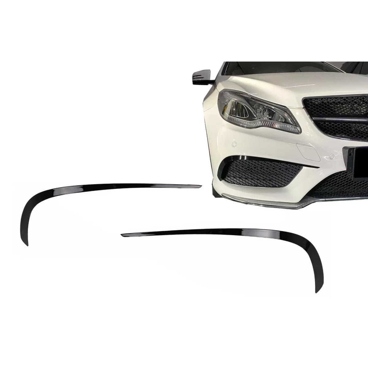 Front Bumper Flaps Side Fins Flacs suitable for Mercedes E-Class C207 Coupe A207 Cabriolet Facelift Sport Line (2013-2017)
