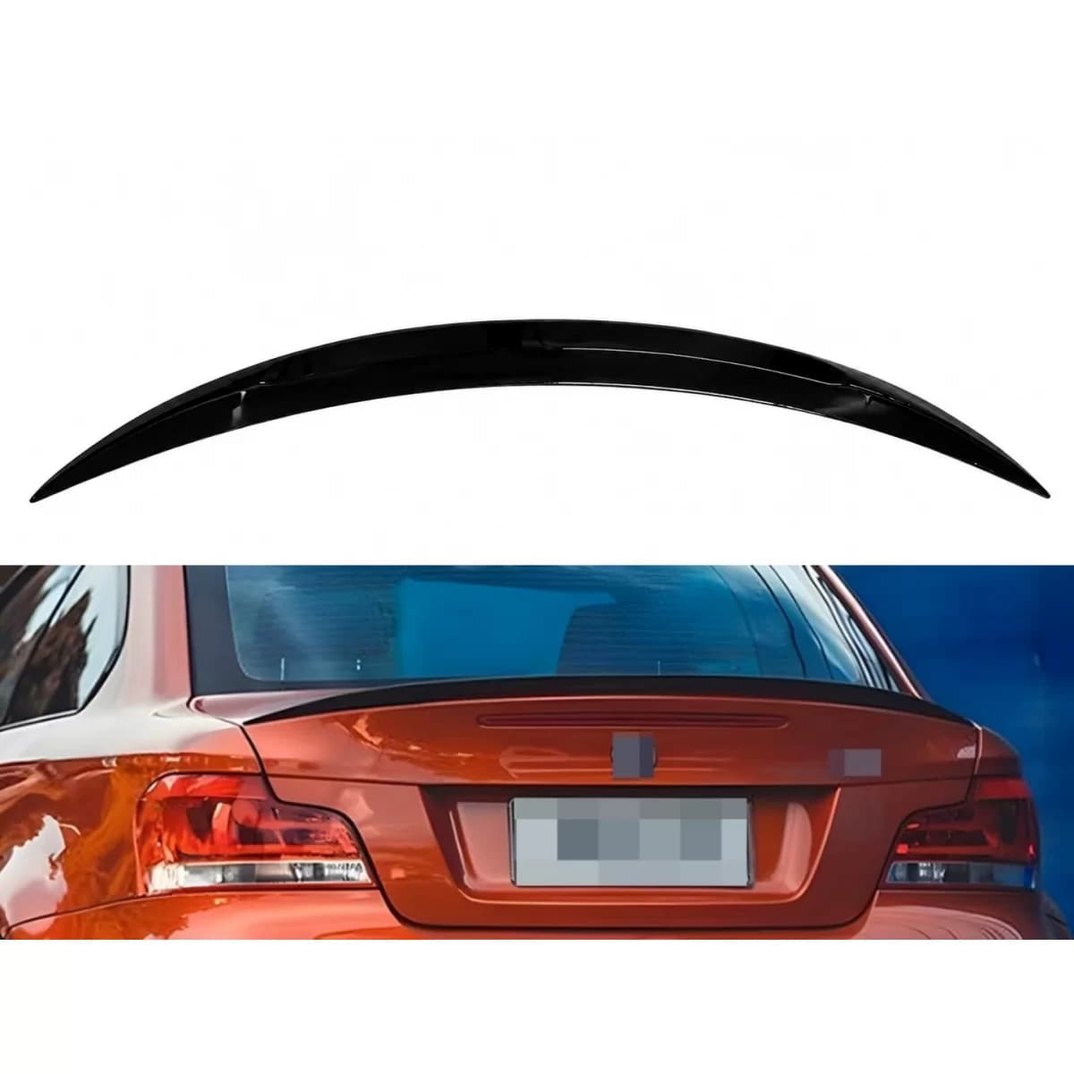 Trunk Boot Spoiler Wing suitable for BMW 1 Series E82 Coupe E88 Cabrio (2007-2013) Piano Black