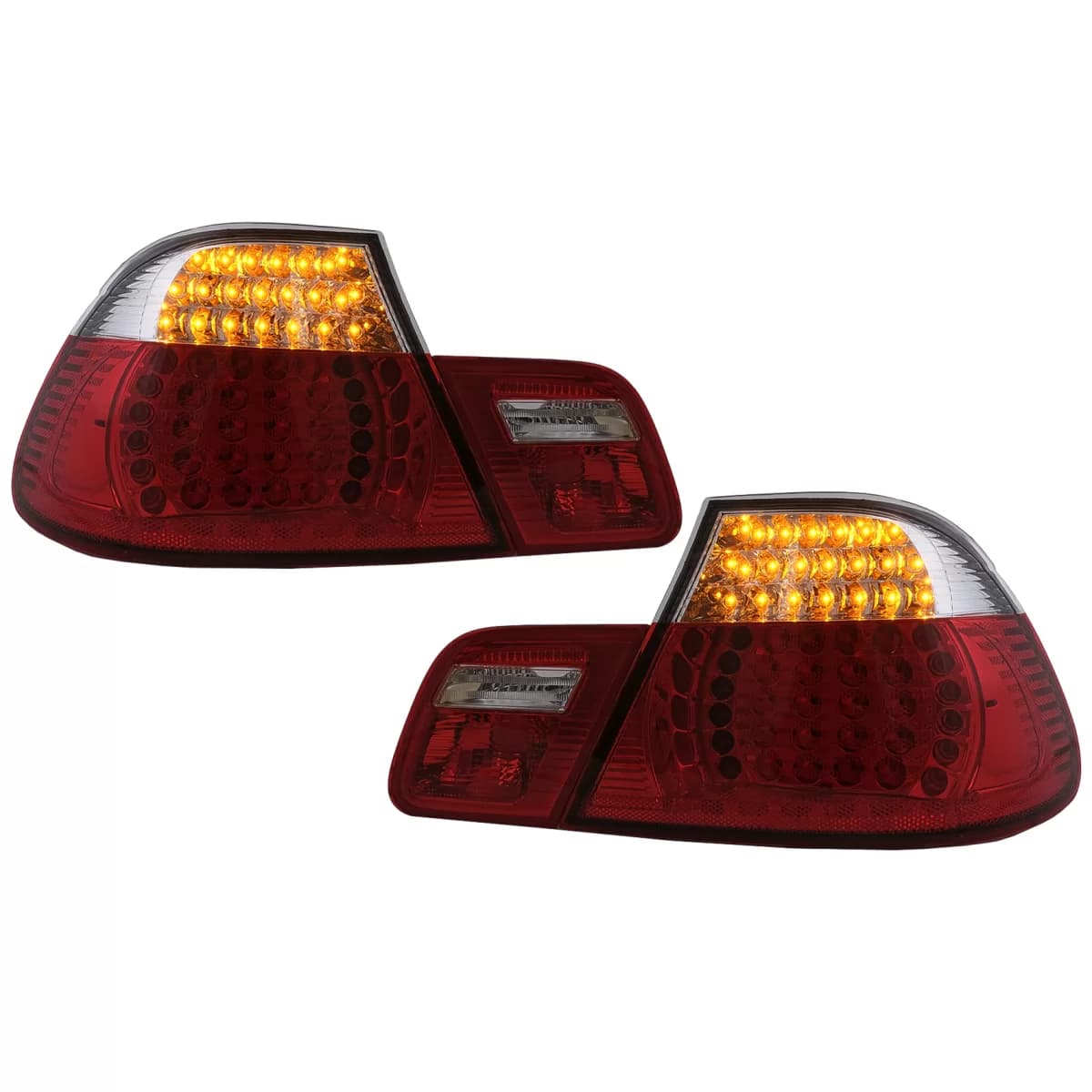 LED Taillights suitable for BMW 3 Series E46 Coupe Non-Facelift (1999-2003) Red Clear