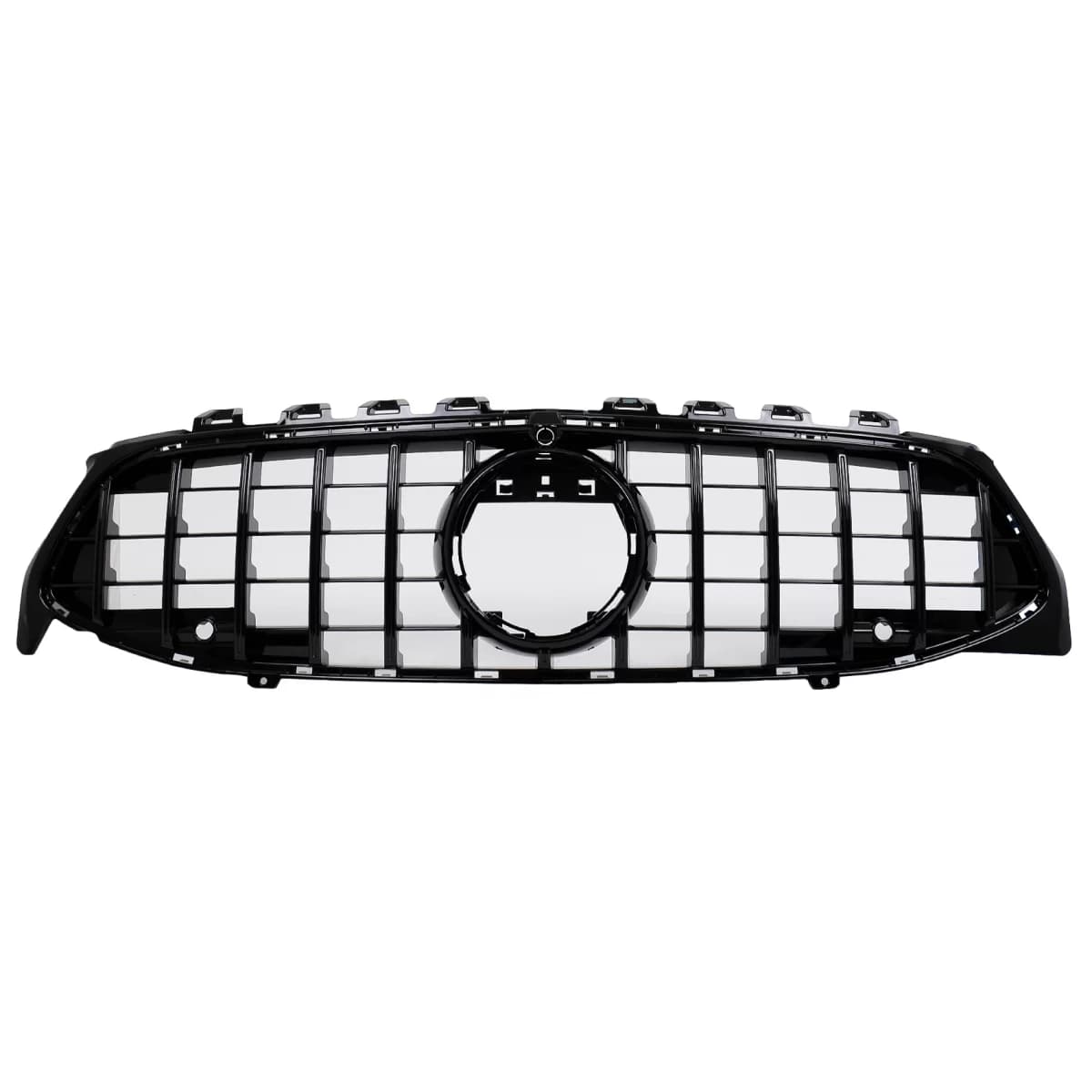 Front Grille suitable for Mercedes CLA X118 C118 (2019-05.2023) Piano Black Stripes GT-R Panamericana Design