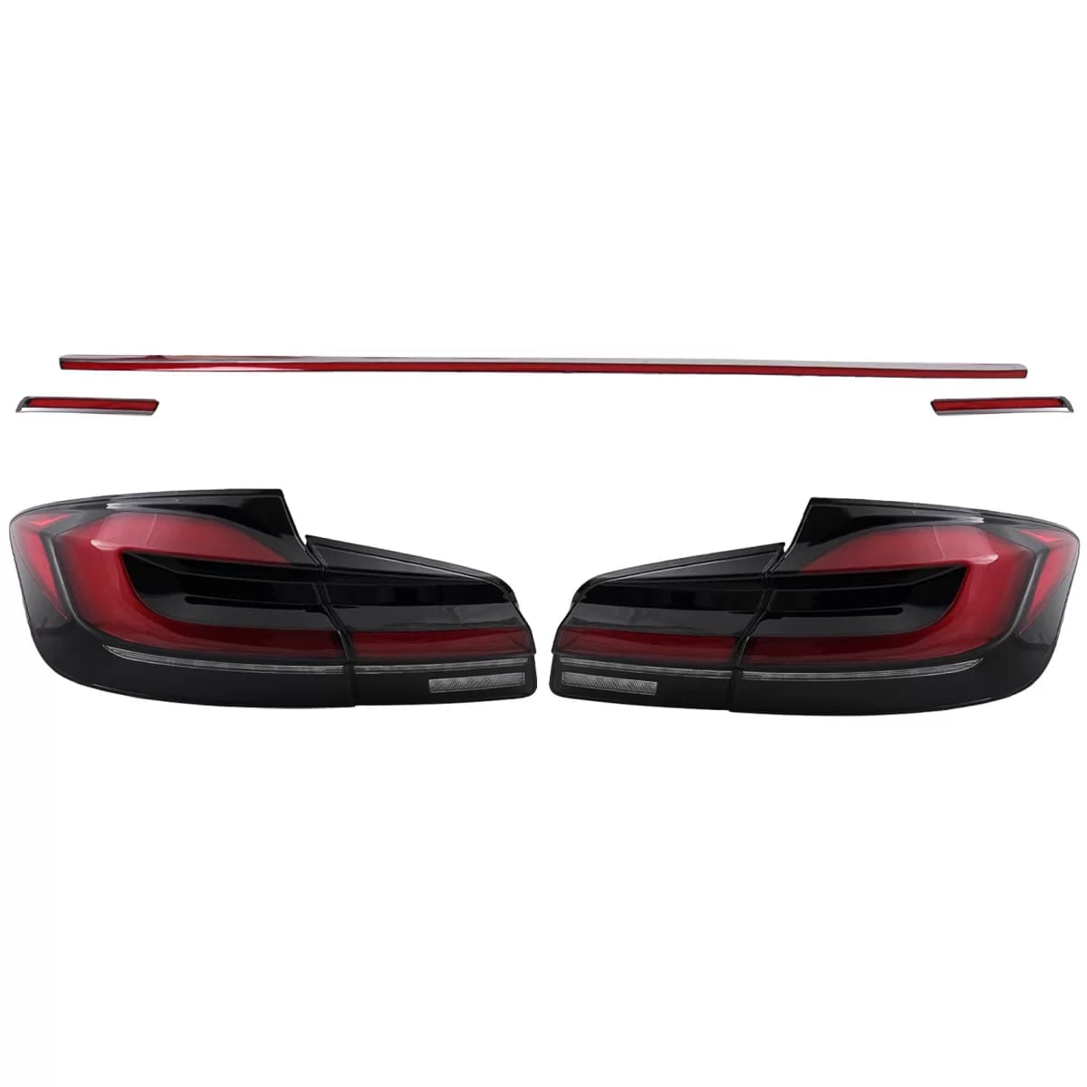 LED Taillights suitable for BMW 5 Series F10 (2011-2017) with Dynamic Sequential Turning Light Upgrade to LCI G30 Design