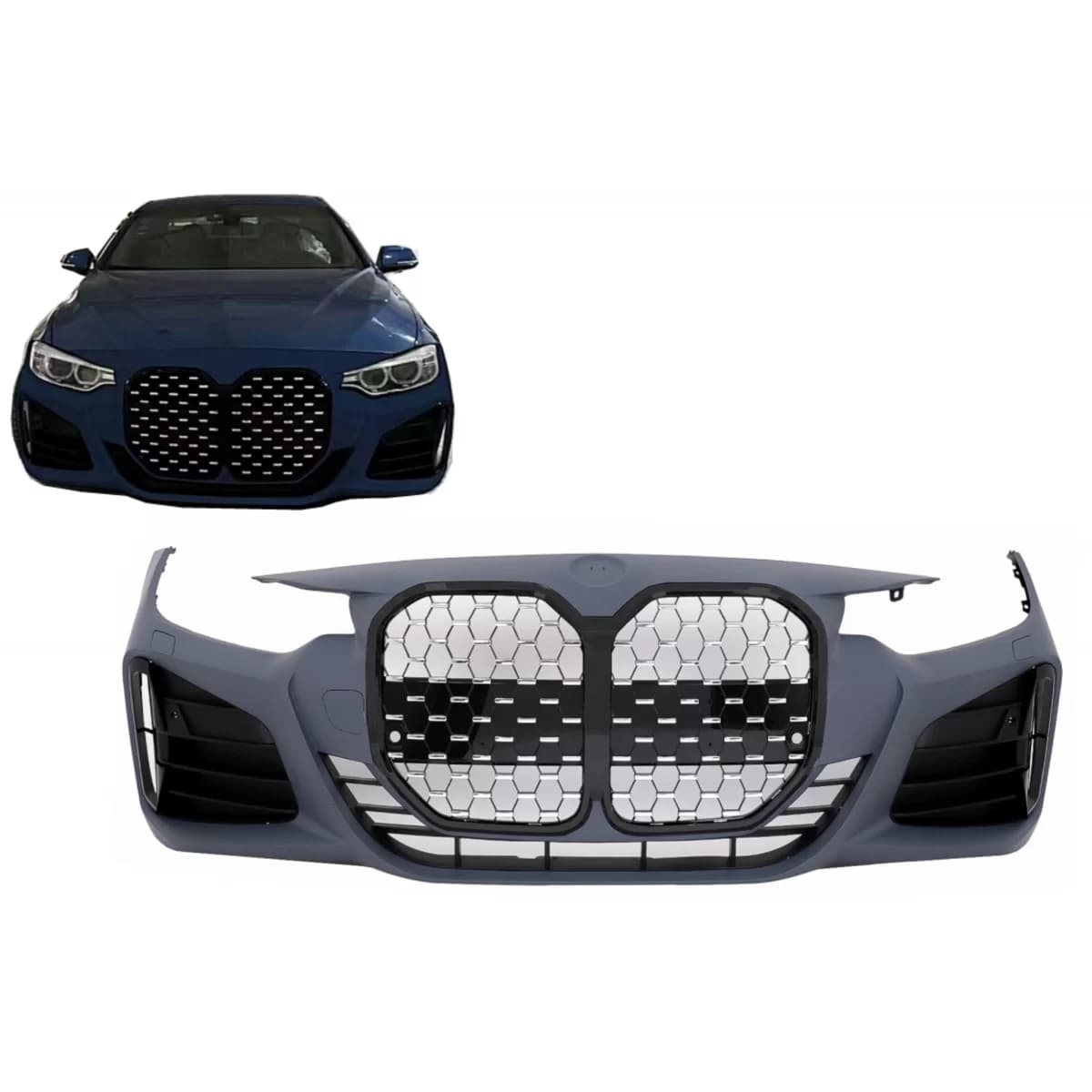 Front Bumper suitable for BMW 4 Series F32 F33 F36 (2013-2017) Coupe Convertible Gran Coupe M4 Design Grille