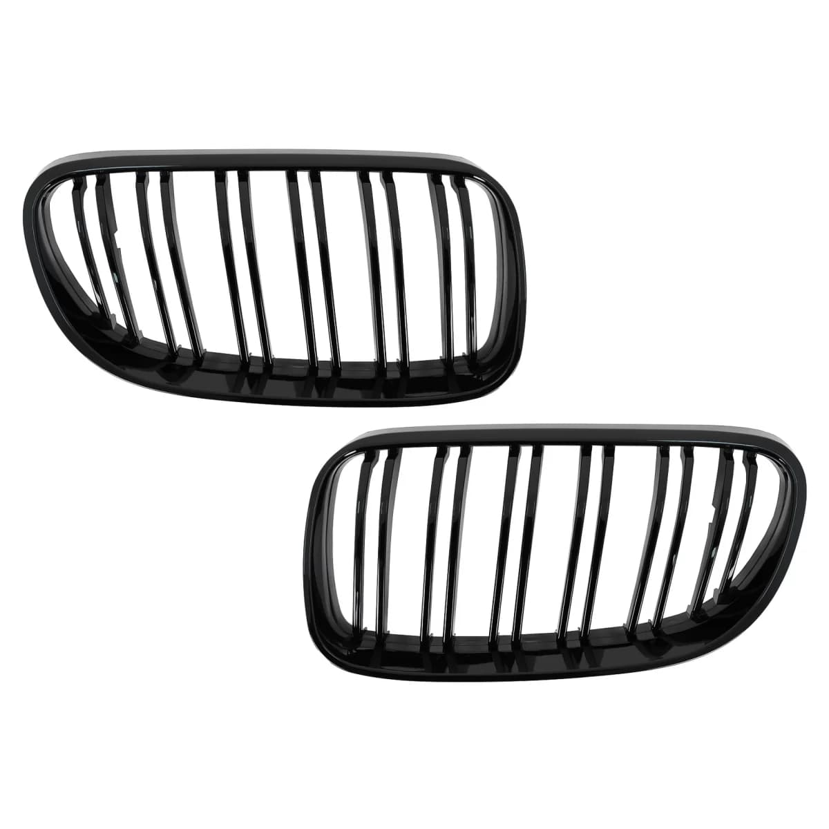 Front Kidney Grilles suitable for BMW 3 Series E92 E93 Coupe Convertible LCI (2010-2015) Double Stripe Piano Black