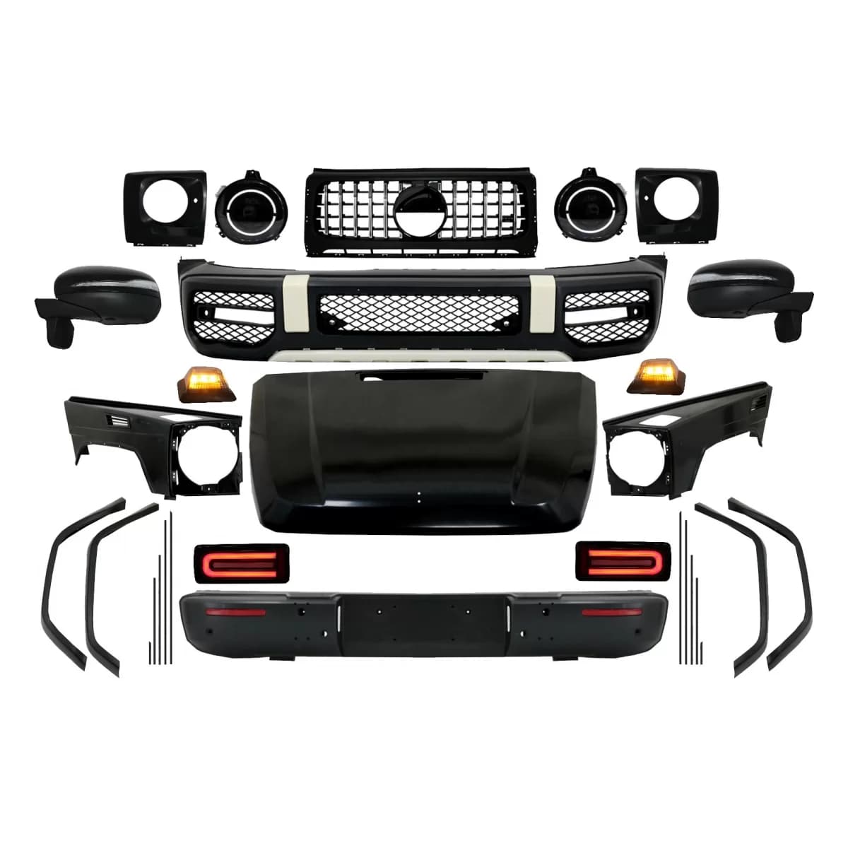 Body Kit Conversion to 2018 G63 Design suitable for Mercedes G-Class W463 (2008-2017)