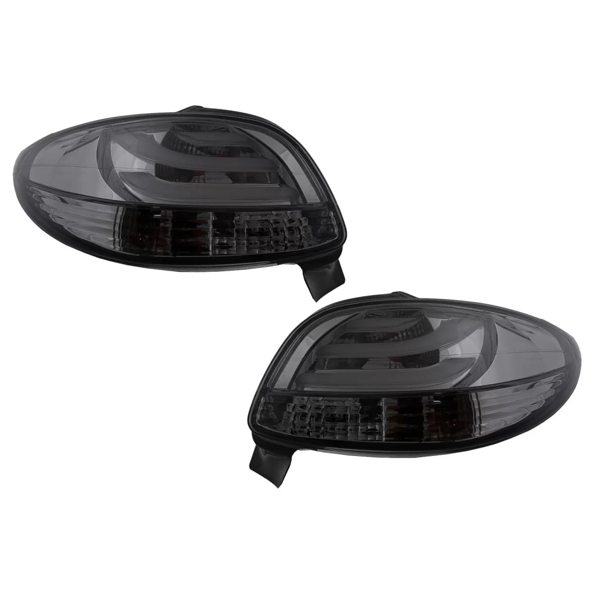 LED Taillights suitable for Peugeot 206 HatchBack 3 / 5 Doors (1998-2004) Black Smoke