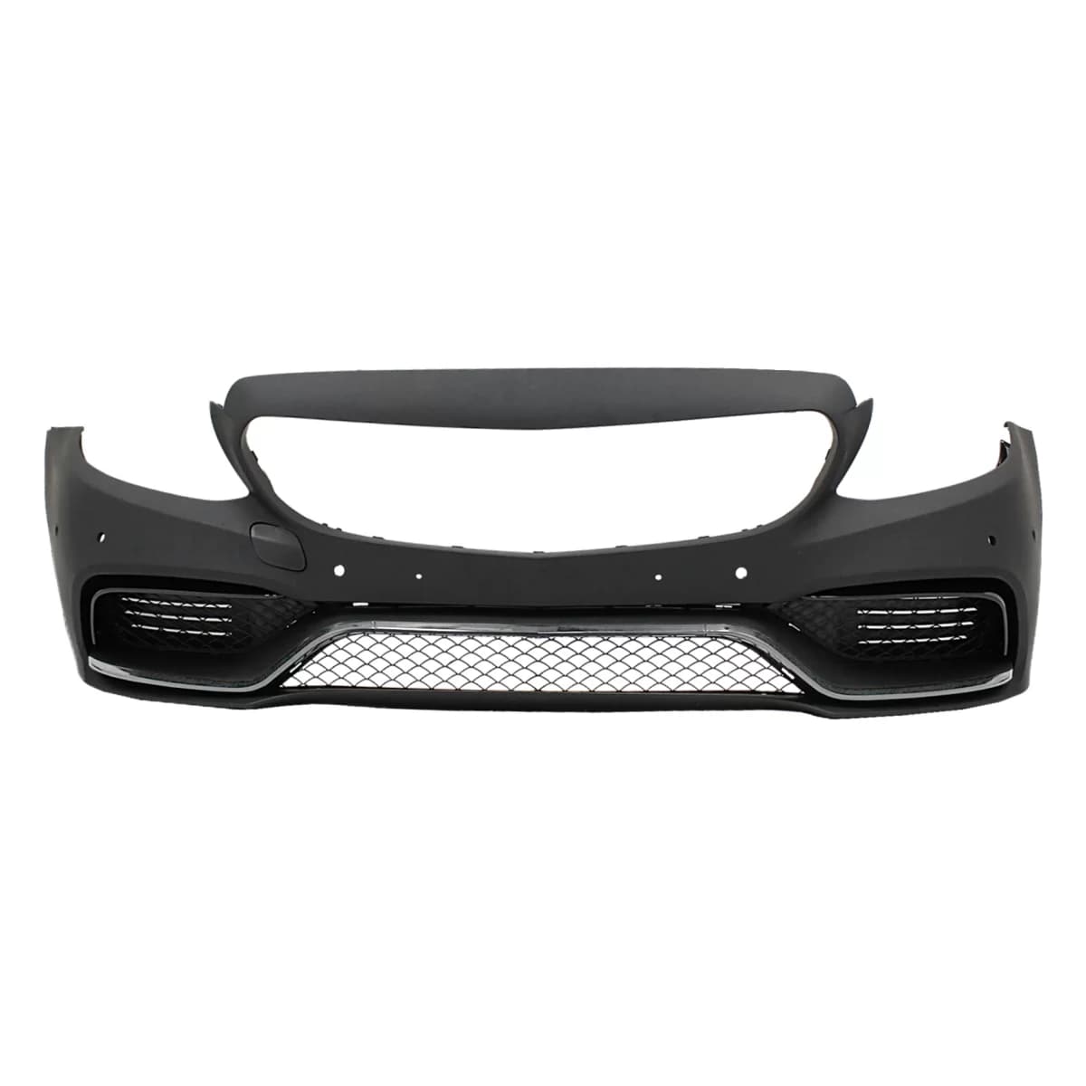 Front Bumper suitable for Mercedes C-Class W205 S205 C205 A205 (2014-2020) Limousine T-Model Coupe Cabriolet C63 Design Without Front Grille