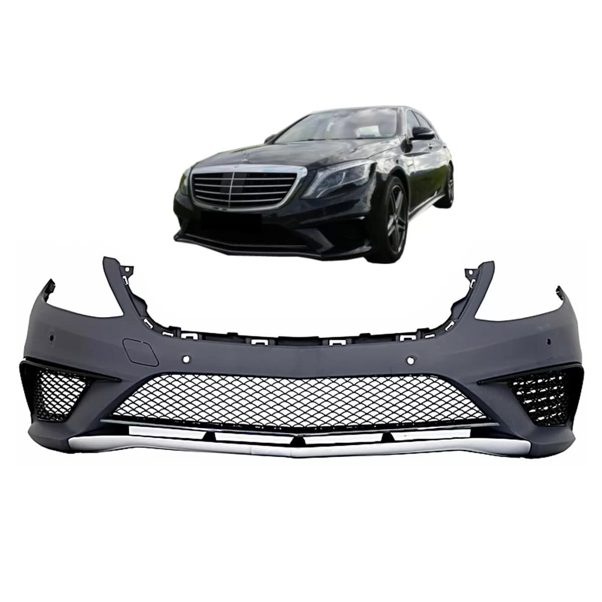 Front Bumper suitable for Mercedes S-Class W222 (2013-06.2017) S63 Design
