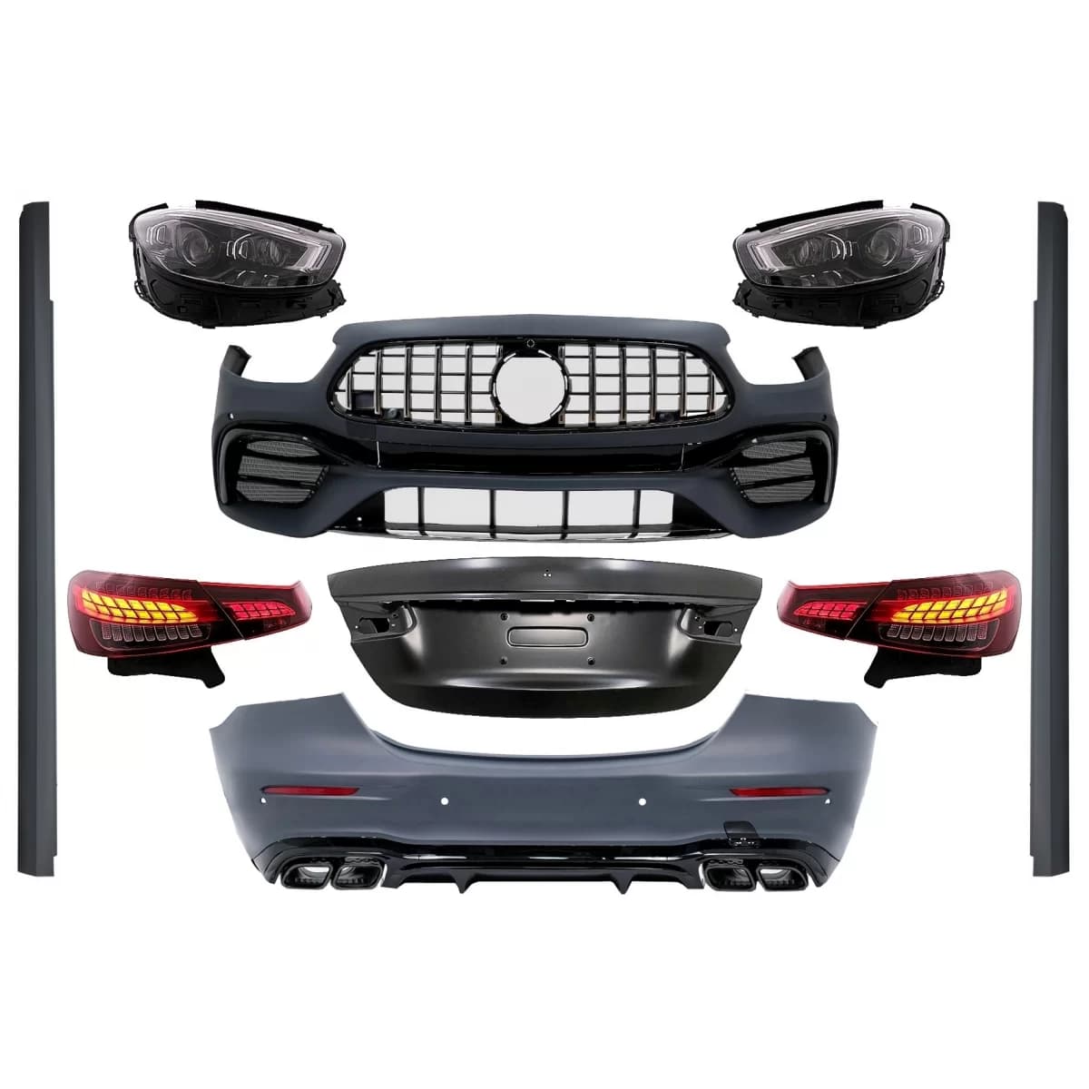 Complete Conversion Body Kit suitable for Mercedes E-Class W213 (2016-2019) to Facelift 2020 E63s Design